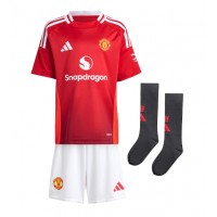 Echipament fotbal Manchester United Antony #21 Tricou Acasa 2024-25 pentru copii maneca scurta (+ Pantaloni scurti)